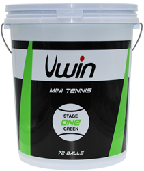 Uwin balles de tennis Stage 1 vert - seau 72 pièces - balles d'entraînement