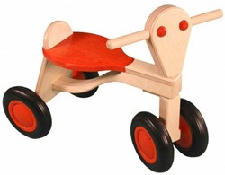 Van Dijk Toys vélo d'équilibre en bois de bouleau - Orange (Qualité de la garde d'enfants)