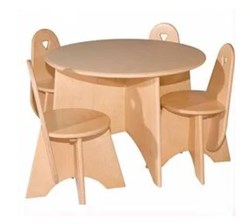 Pertina - Van Dijk Toys houten tafel en 4 stoelen set Apollo voor Kleuters