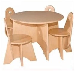 Pertina - Van Dijk Toys houten tafel en 4 stoelen set Apollo voor Kleuters