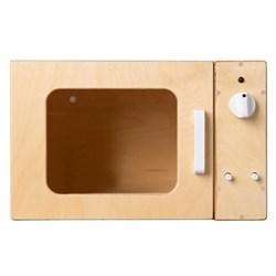 Van Dijk Toys houten speelgoed magnetron - Naturel met wit (Kinderopvang kwaliteit)