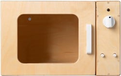 Van Dijk Toys houten speelgoed magnetron - Naturel met wit (Kinderopvang kwaliteit)