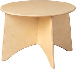 Van Dijk Toys houten Ronde tafel Apollo voor Peuters - Ø60cm hoogte 40cm - Naturel (kinderopvang kwaliteit)