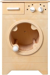Van Dijk Toys houten speelgoed wasmachine - Naturel met wit (Kinderopvang kwaliteit)