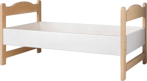 Van Dijk Toys houten speelgoed poppenbed / poppenbedje - Wit (Kinderopvang kwaliteit)Flatpacked-2