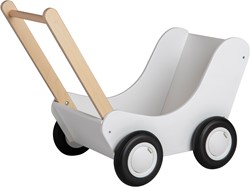 Van Dijk Poppenwagen wit  (flatpacked) (Kinderopvang kwaliteit)