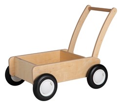 Van Dijk Toys Houten Loopwagen vanaf 1 jaar - Naturel  ( kinderopvang kwaliteit)
