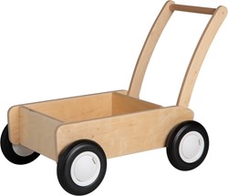 Van Dijk Toys Houten Loopwagen vanaf 1 jaar - Naturel  ( kinderopvang kwaliteit)