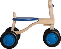 Van Dijk Toys Vélo d'équilibre en bois de bouleau à partir de 1 an - Bleu (Qualité de la garde d'enfants)-3