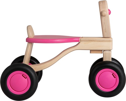 Van Dijk Toys berken houten loopfiets vanaf 1 jaar - Roze-3