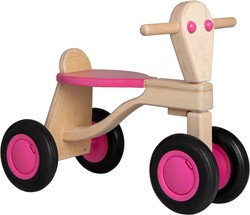 Van Dijk Toys berken houten loopfiets vanaf 1 jaar - Roze