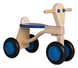 Van Dijk Toys berken houten loopfiets vanaf 1 jaar - Blauw (Kinderopvang kwaliteit)