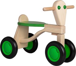 Van Dijk Toys berken houten loopfiets vanaf 1 jaar - Groen (Kinderopvang kwaliteit)