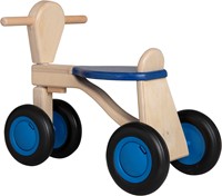 Van Dijk Toys Vélo d'équilibre en bois de bouleau à partir de 1 an - Bleu (Qualité de la garde d'enfants)-2