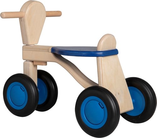 Van Dijk Toys Vélo d'équilibre en bois de bouleau à partir de 1 an - Bleu (Qualité de la garde d'enfants)-2