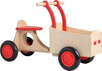 Van Dijk Toys houten kinder loop bakfiets vanaf 1 jaar - Rood (Kinderopvang kwaliteit)-2