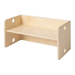 Van Dijk Toys houten kubusbank / kinderbankje Naturel - 70x35x35cm vanaf 1 jaar (Kinderopvang kwaliteit)