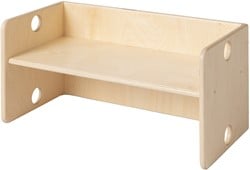 Van Dijk Toys houten kubusbank / kinderbankje Naturel - 70x35x35cm vanaf 1 jaar (Kinderopvang kwaliteit)