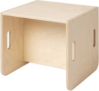 Van Dijk Toys houten kubusstoel / kinderstoel Naturel 32x32x32cm vanaf 1 jaar (Kinderopvang kwaliteit)-2