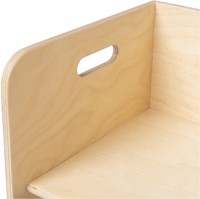 Van Dijk Toys houten kubusstoel / kinderstoel Naturel 32x32x32cm vanaf 1 jaar (Kinderopvang kwaliteit)-3