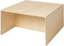 Van Dijk Toys houten kubustafel & kinderbank Naturel - 75x75x40cm (kinderopvang kwaliteit)