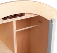 Van Dijk Toys Poppen kleding kast - Naturel met wit