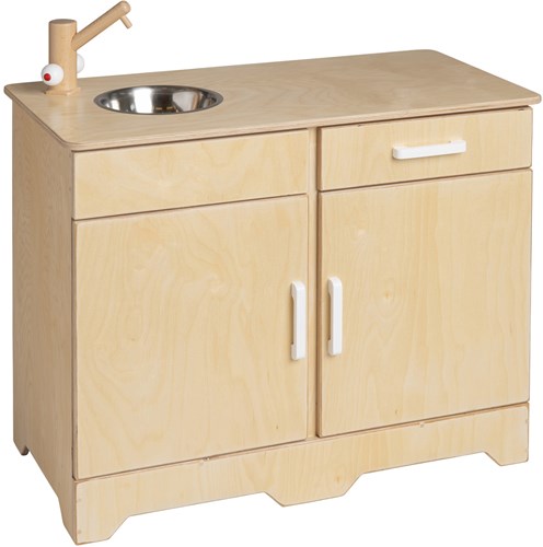 Van Dijk Toys houten speelgoed keuken / keukentje - Naturel met wit (Kinderopvang kwaliteit)-2