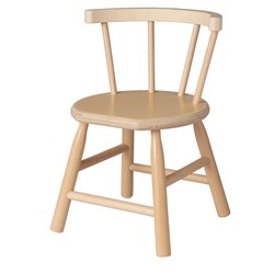 Van Dijk Toys houten kinderstoel gebogen leuning - Naturel (Kinderopvang kwaliteit)