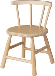 Van Dijk Toys houten kinderstoel gebogen leuning - Naturel (Kinderopvang kwaliteit)