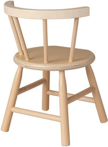 Van Dijk Toys houten kinderstoel gebogen leuning - Naturel (Kinderopvang kwaliteit)-2