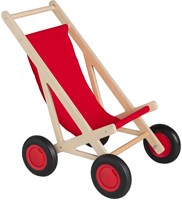 Van Dijk Toys poussette en bois / poussette de poupée - Rouge (Qualité de garde d'enfants)-3