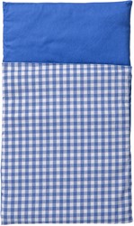 Van Dijk Toys Couette - Bleu et blanc à carreaux