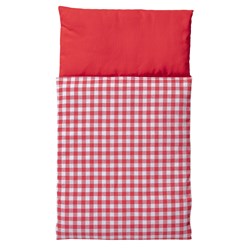 Van Dijk Toys Couette - Rouge et blanc à carreaux
