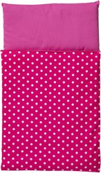 Van Dijk Toys Couette - Rose avec des pois blancs