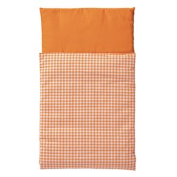Van Dijk Toys Couette - Orange et blanc à carreaux