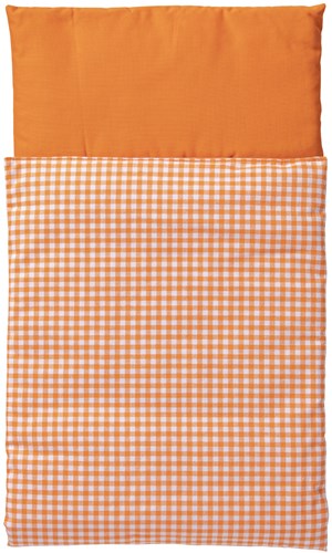 Van Dijk Toys Couette - Orange et blanc à carreaux
