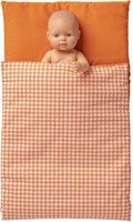 Van Dijk Toys Couette - Orange et blanc à carreaux-3