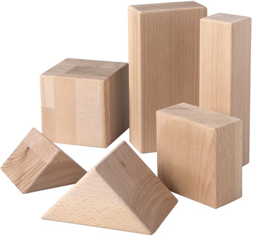 Van Dijk Toys Haagse blokkenset / houten blokken set 10cm (Kinderopvang kwaliteit)-3