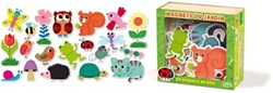 Vilac magnets de jardin en bois jouet - set de 20 pièces magnétiques