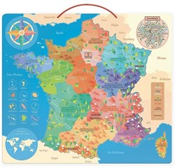 Vilac carte éducative France aimants bois jeu apprentissage enfants