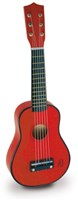 Vilac guitare en bois rouge - Guitare enfant 6 cordes - Instrument de musique