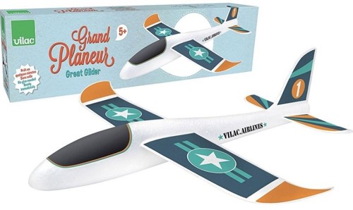Vilac grand planeur jouet kit XL polystyrène avec autocollants