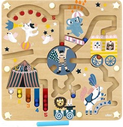 Vilac magnetisch speelgoed labyrint circus Michelle Carlslund houten spel