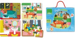 Vilac puzzle en bois thème maison - jouet éducatif pour enfants