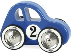 Vilac voiture à bascule en bois bleu - voiture jouet pour tout-petits