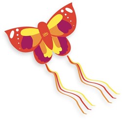 Vilac cerf-volant papillon - cerf-volant monofil coloré pour enfants
