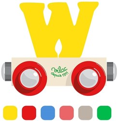 Vilac jouet en bois wagon lettre W multicolore éducatif