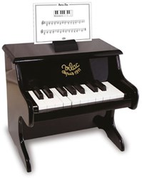 Vilac piano en bois noir avec partitions - instrument de musique jouet