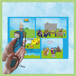 de Wonderwolk figurines en feutrine Ancien Testament jeu biblique éducatif