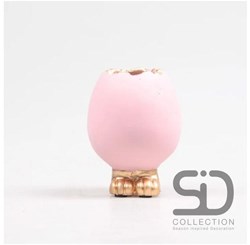 Season Inspired Decoration vase œuf rose décoration 10x10x15cm pierre